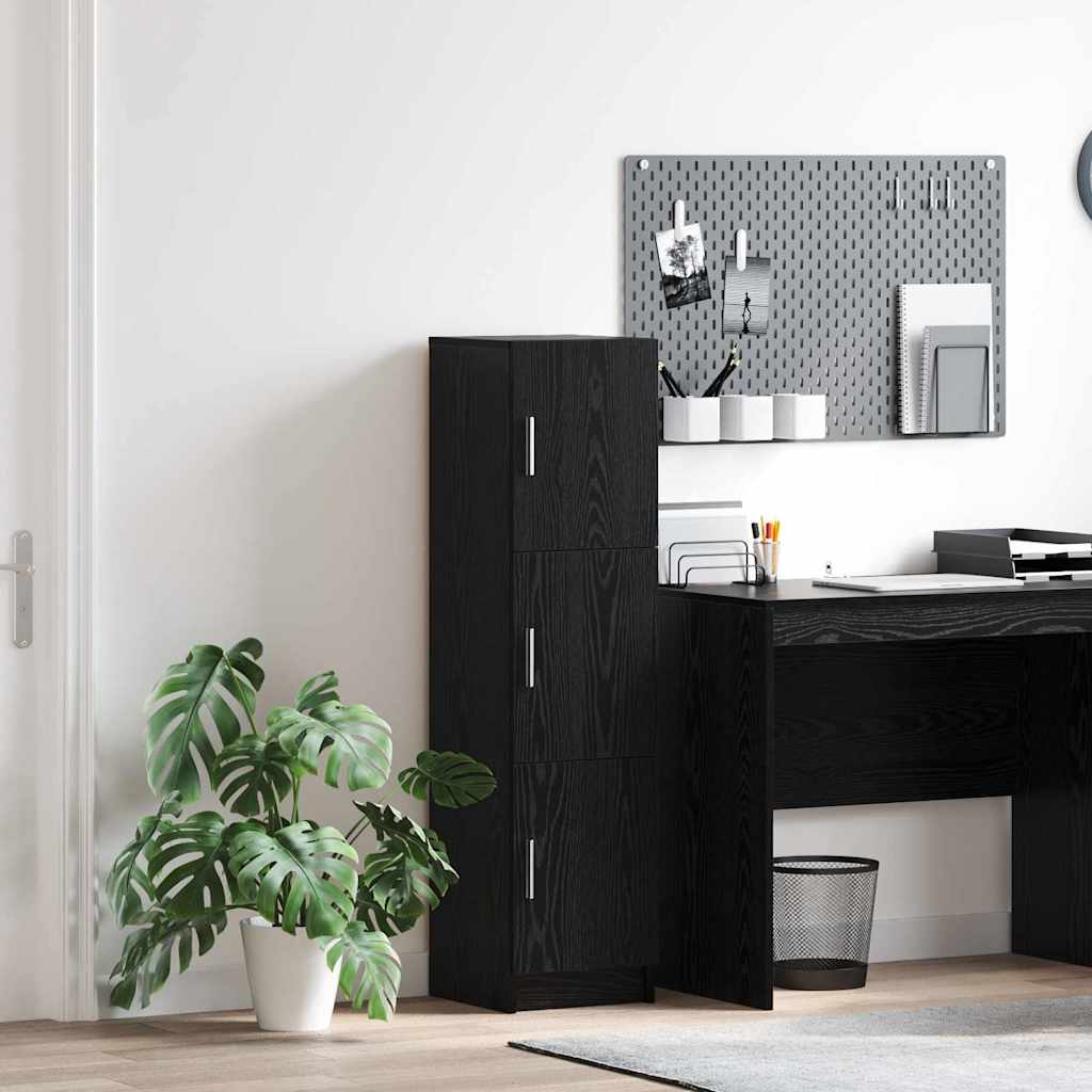 Black Oak Sideboard Black Oak MDF and Wood Veneer Medium - All Things Good
