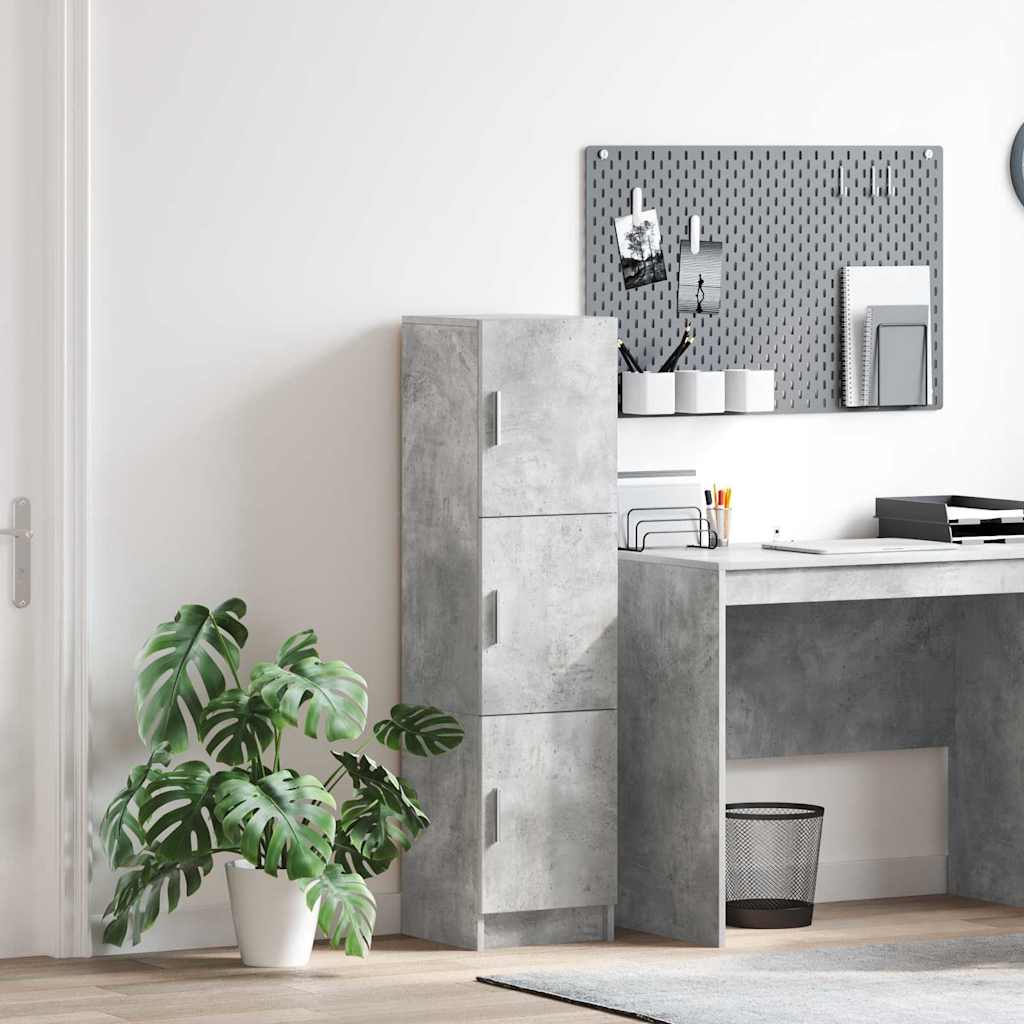Grey Sideboard Concrete grey Particle board Large Sideboard - Merkel Designers