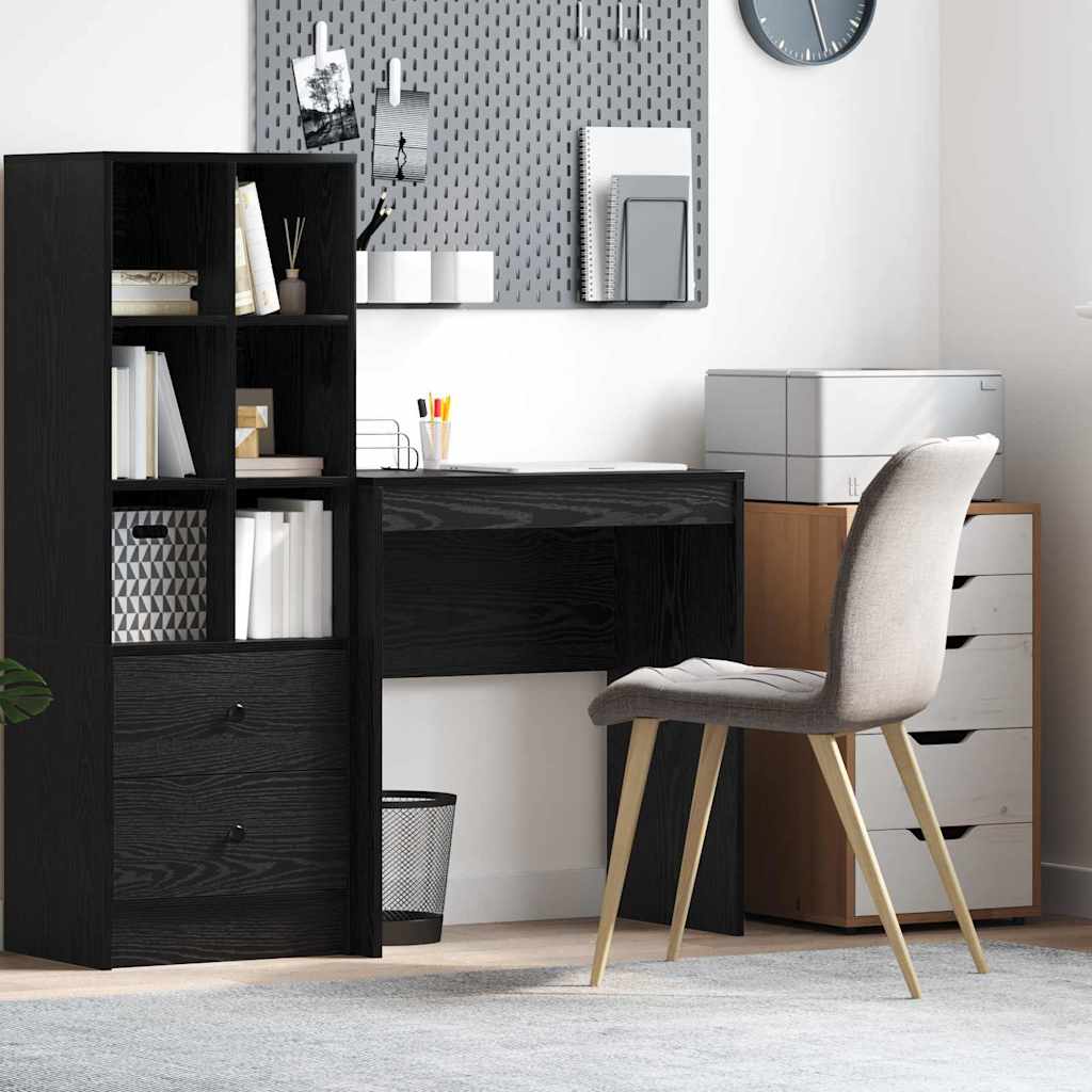 Writing Desk Black Oak Engineered Wood 70 x 40 x 76 cm - All Things Good
