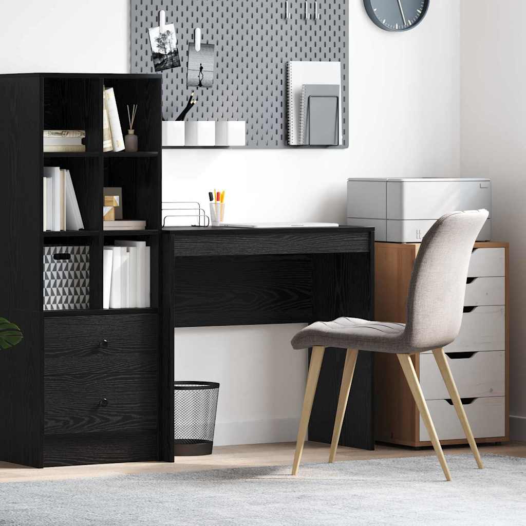 Black Oak Writing Desk Black oak Engineered wood 80 x 40 x 76 cm - Decor Base