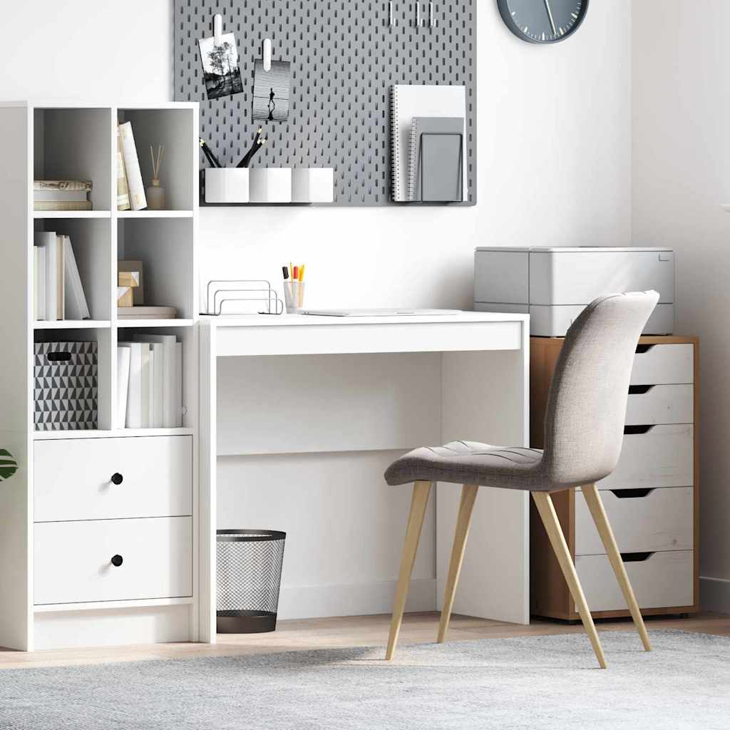 Writing Desk White Engineered Wood Medium Minimalistic - Design Hut