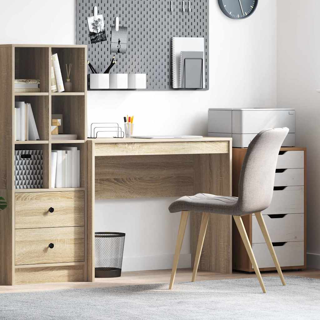 Writing Desk Sonoma Oak Engineered Wood 90 x 40 x 76 cm - Decor Base