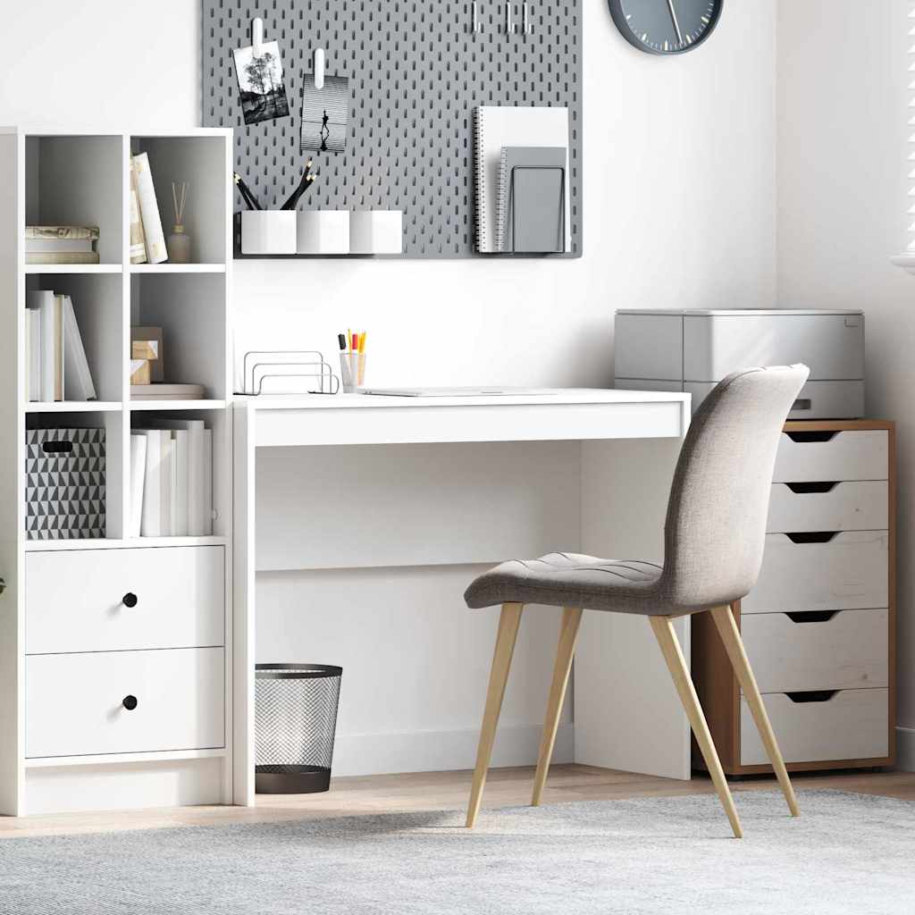 Writing Desk White Particle board Medium Simple Writing Desk - The Home Maker