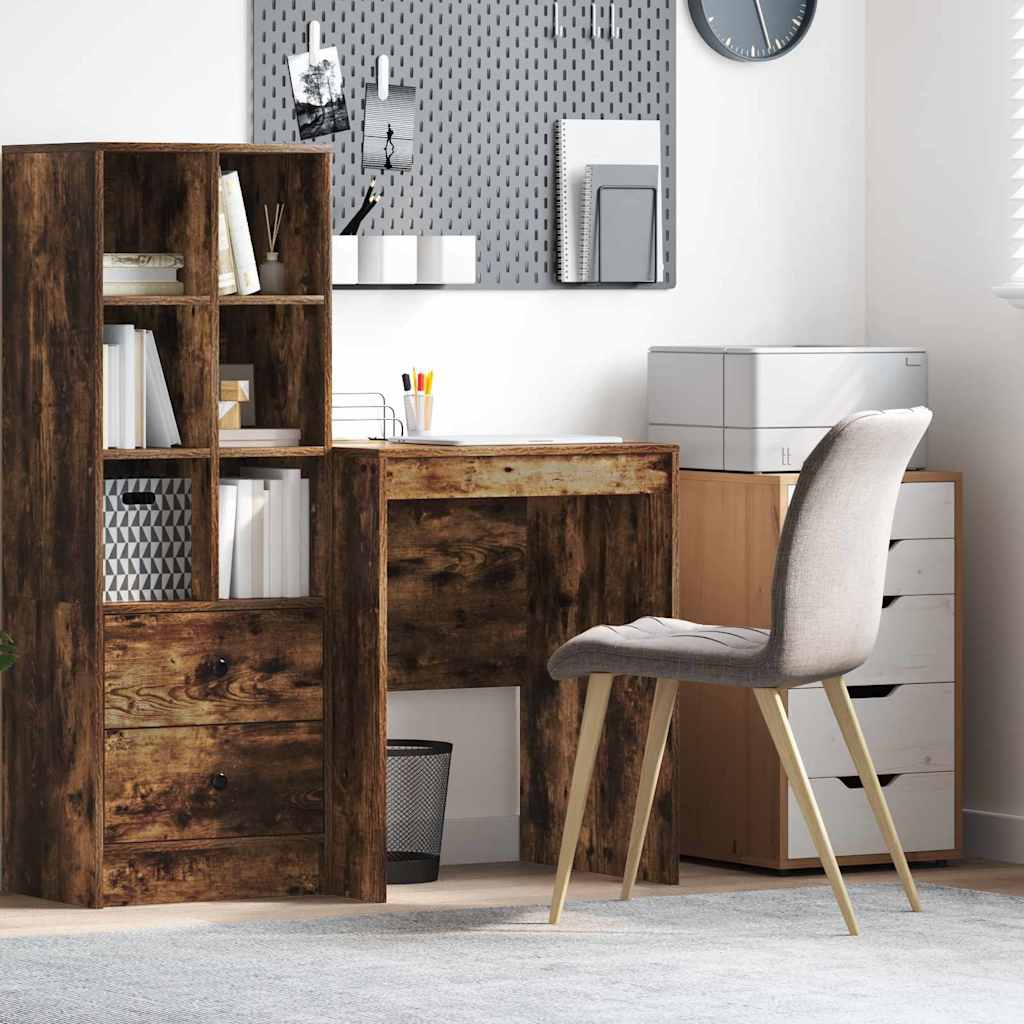 Writing Desk Smoked Oak Engineered Wood 60 x 50 x 76 cm - Direct Imports