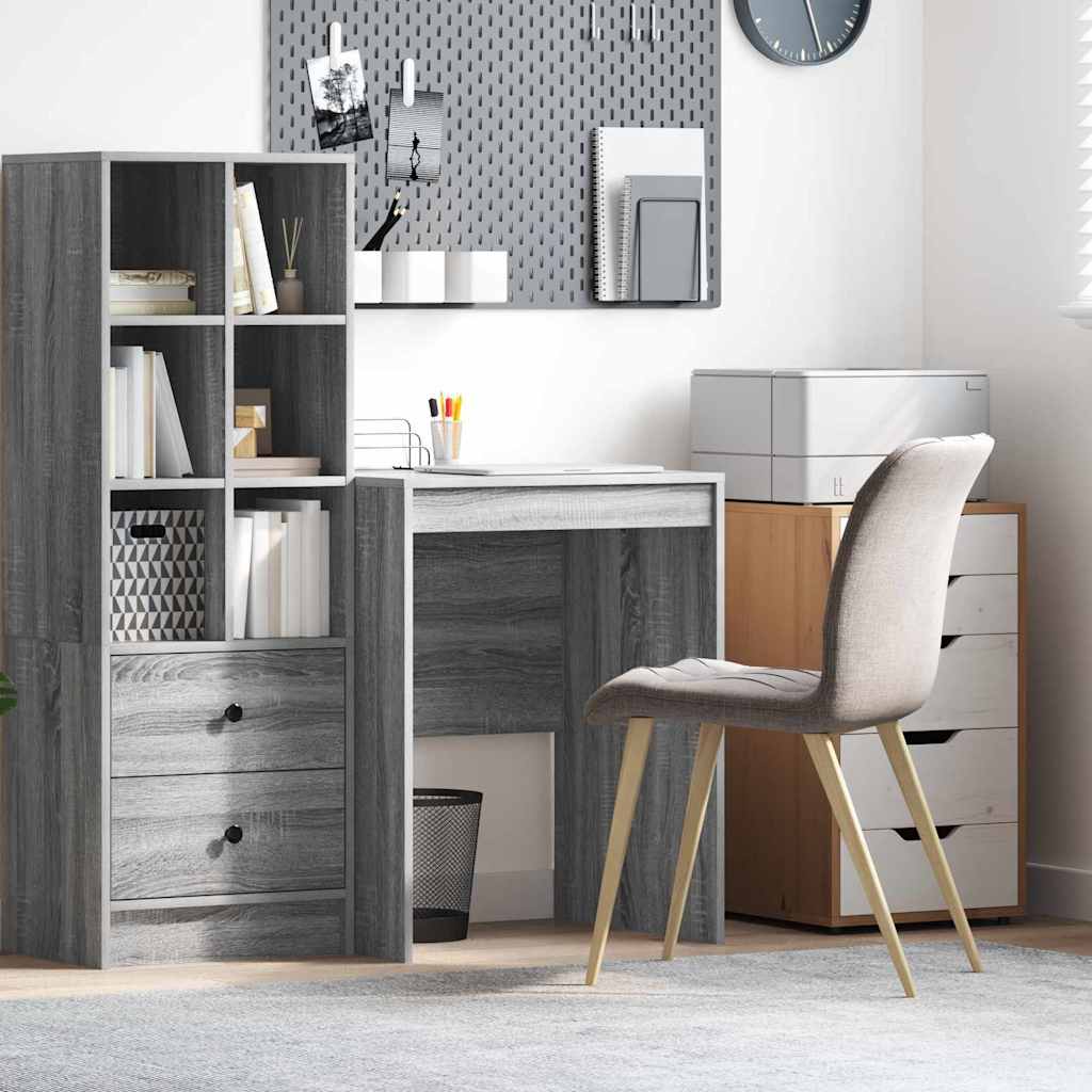 Writing Desk Grey sonoma Particle board 60 x 50 x 76 cm Simple - Brittle & Co