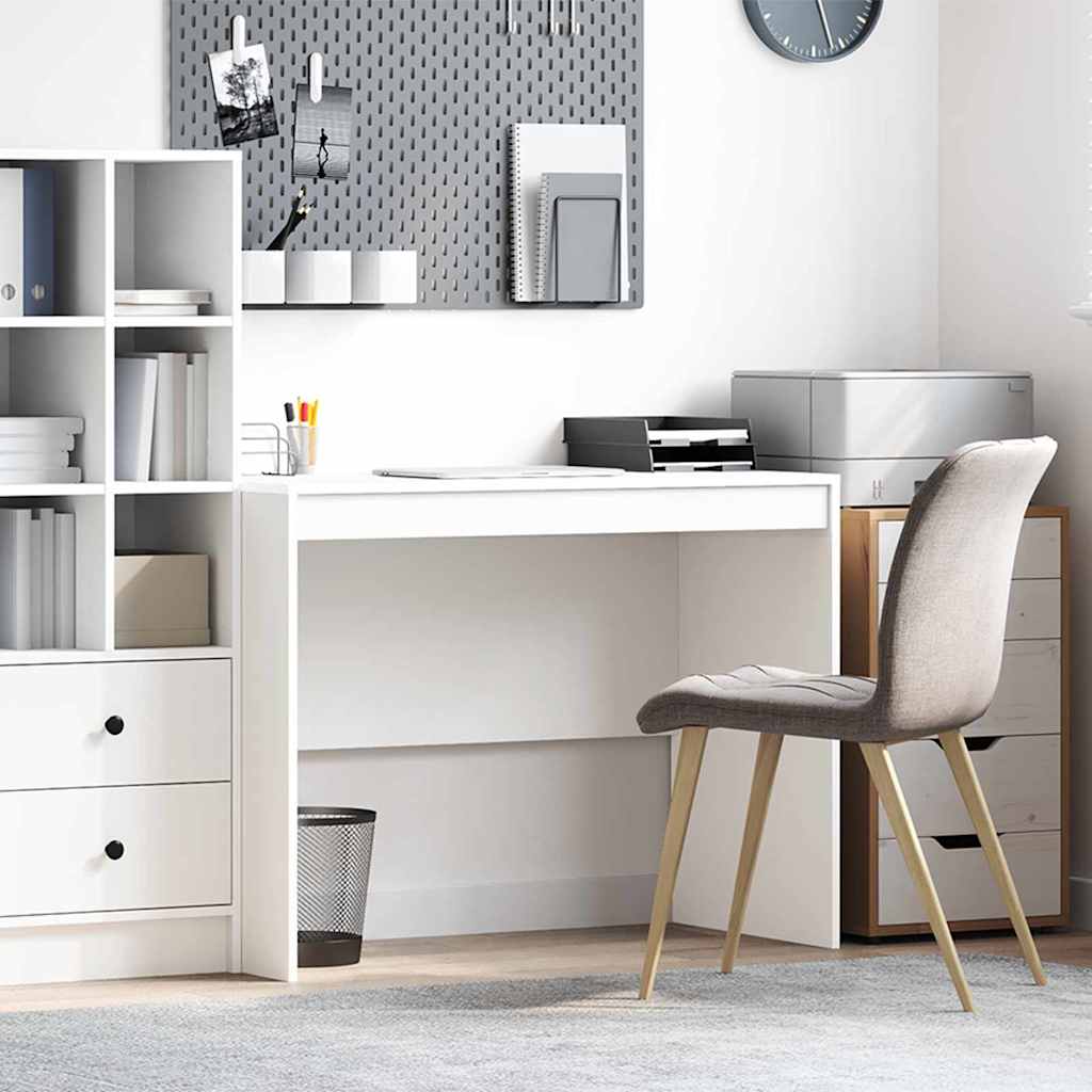 Writing Desk White Particle board 100 x 50 x 76 cm Storage - Sid & Sam