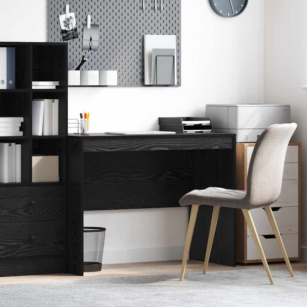 Writing Desk Black oak Engineered wood 100 x 50 x 76 cm Durable - Style and Chic