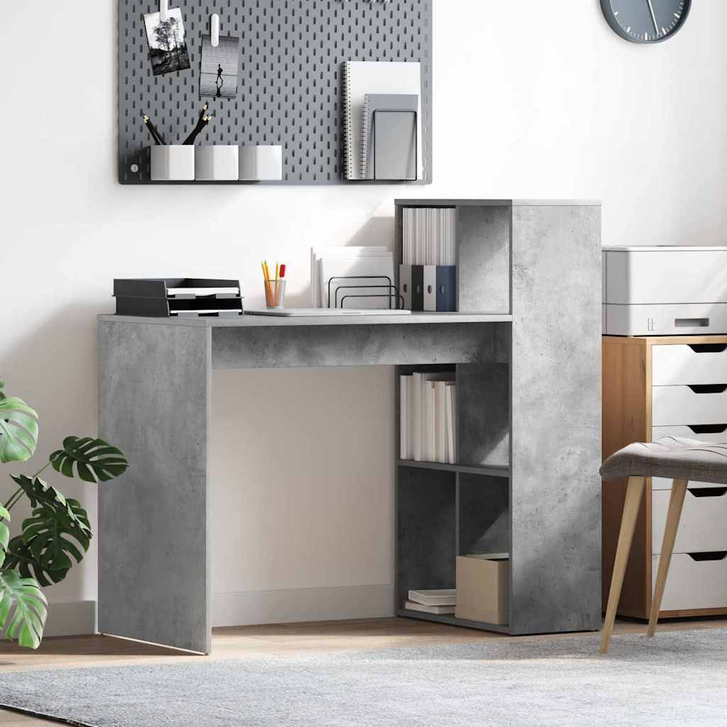 Writing Desk Concrete Grey Engineered wood with a concrete finish - Charlotte Dunes