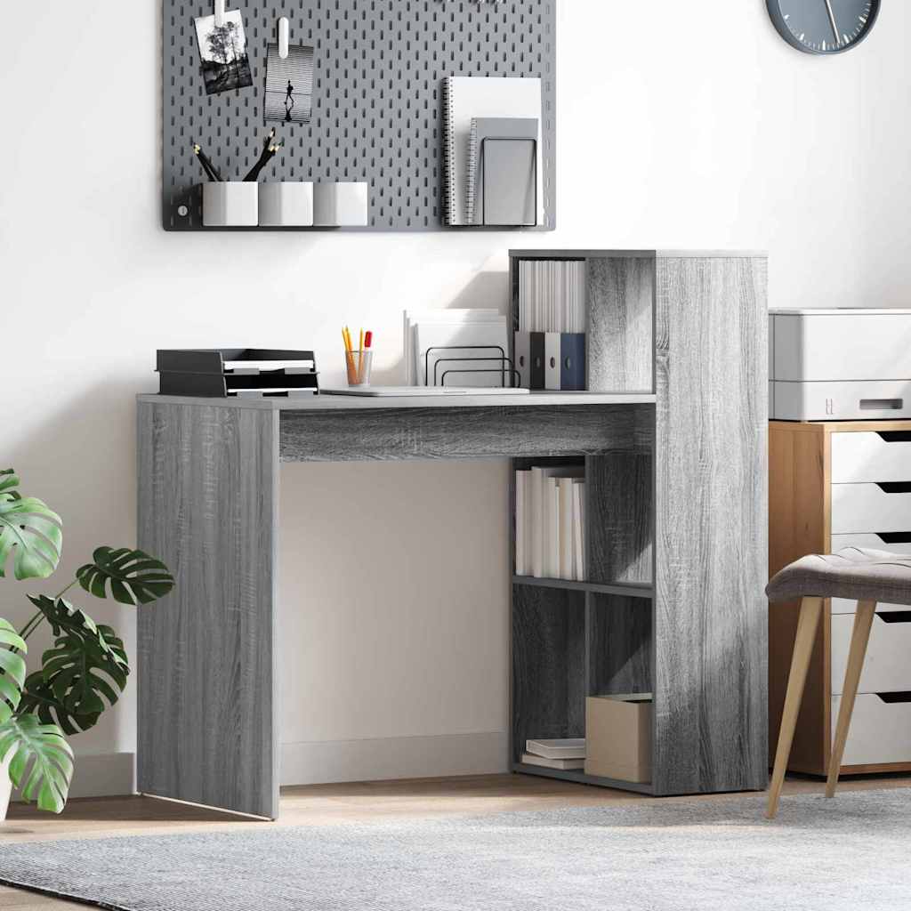Writing Desk Grey Sonoma Engineered wood, laminate Medium - Discount Dealers