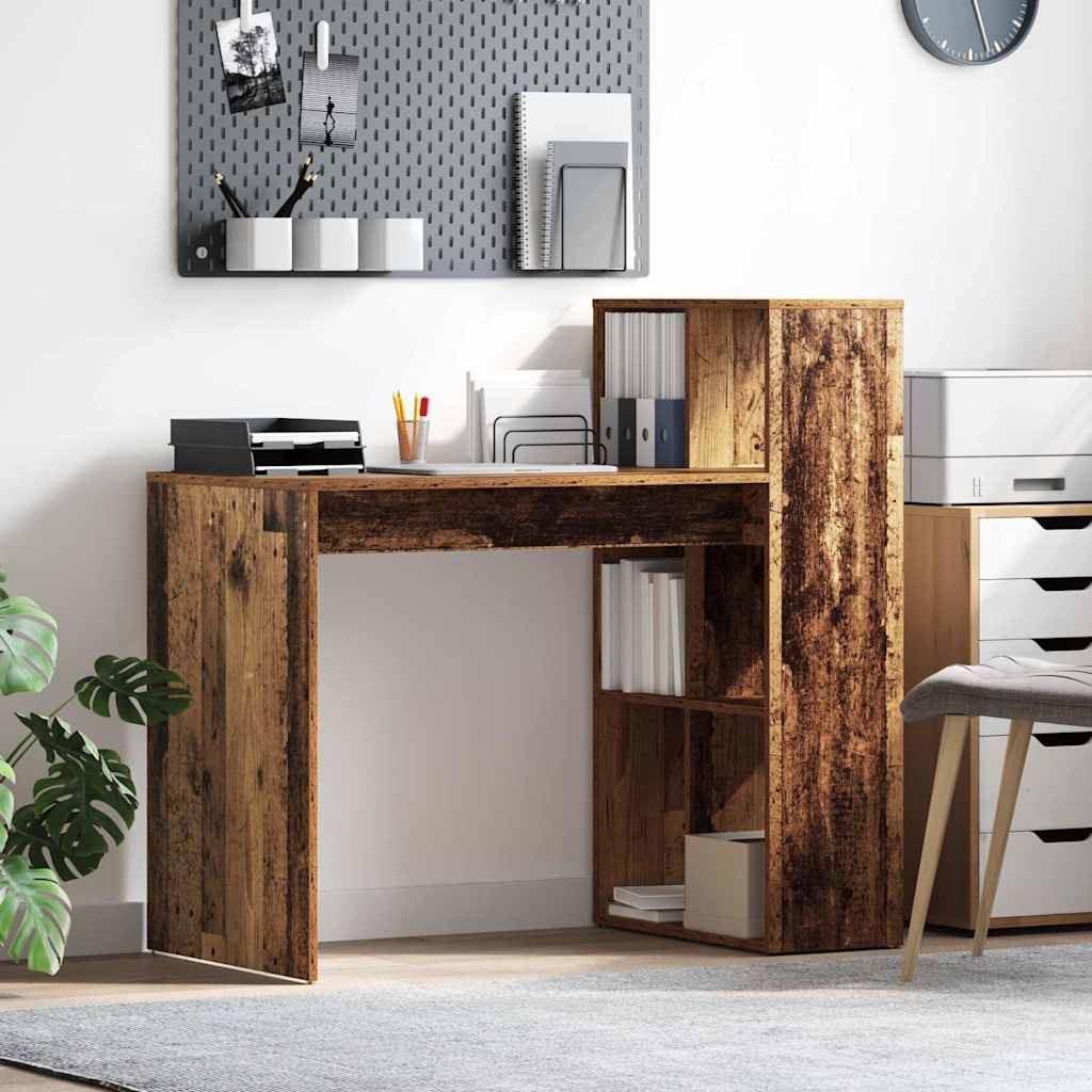 Writing Desk Old wood Engineered wood Standard Storage - Brittle & Co