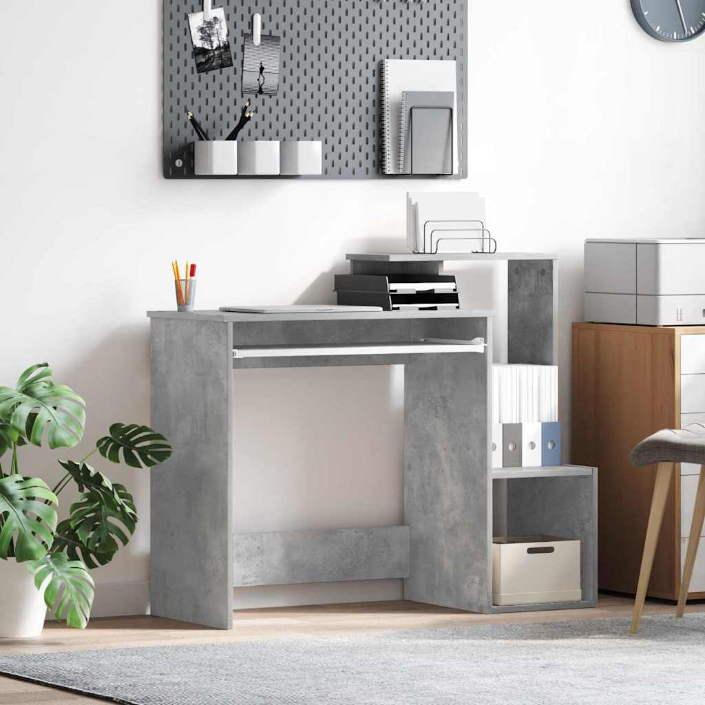 Grey Computer Desk Concrete grey - Merkel Designers