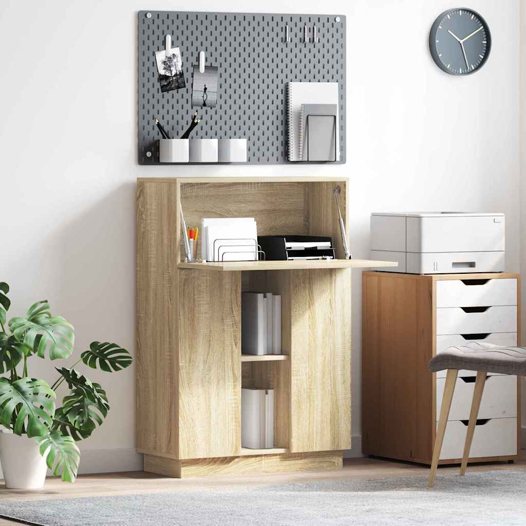 Sonoma Oak Computer Desk Sonoma oak Particle board Medium - Direct Imports