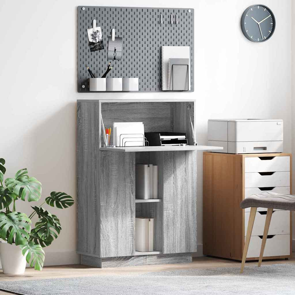 Grey Writing Desk Grey Sonoma Engineered wood Large - Tyrell & Tyrell