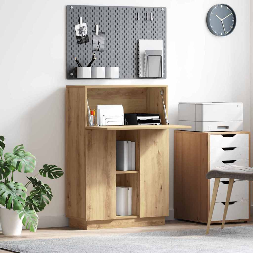 Artisan Oak Writing Desk Artisan oak Particle board Medium - Decor Base
