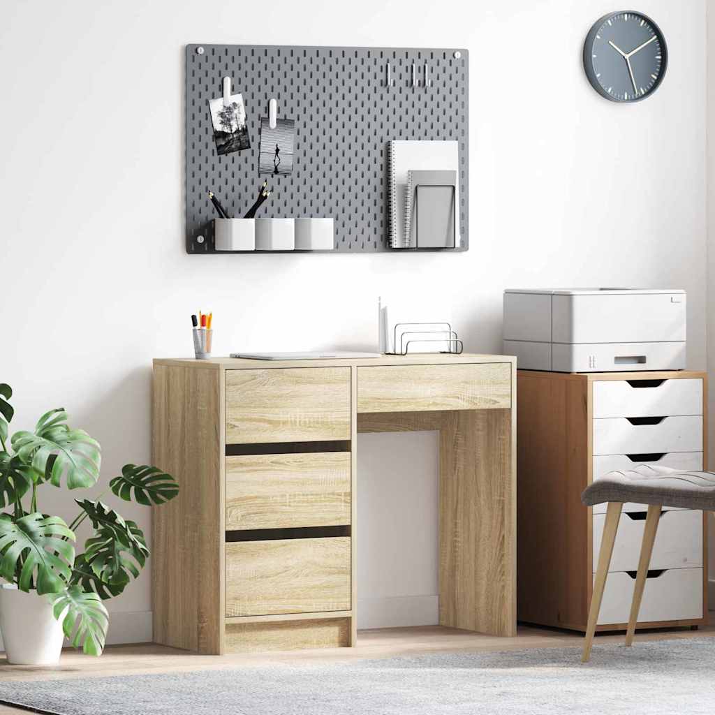 Sonoma Oak Writing Desk Sonoma oak Particle board Medium Storage - Unbeatable Bargains