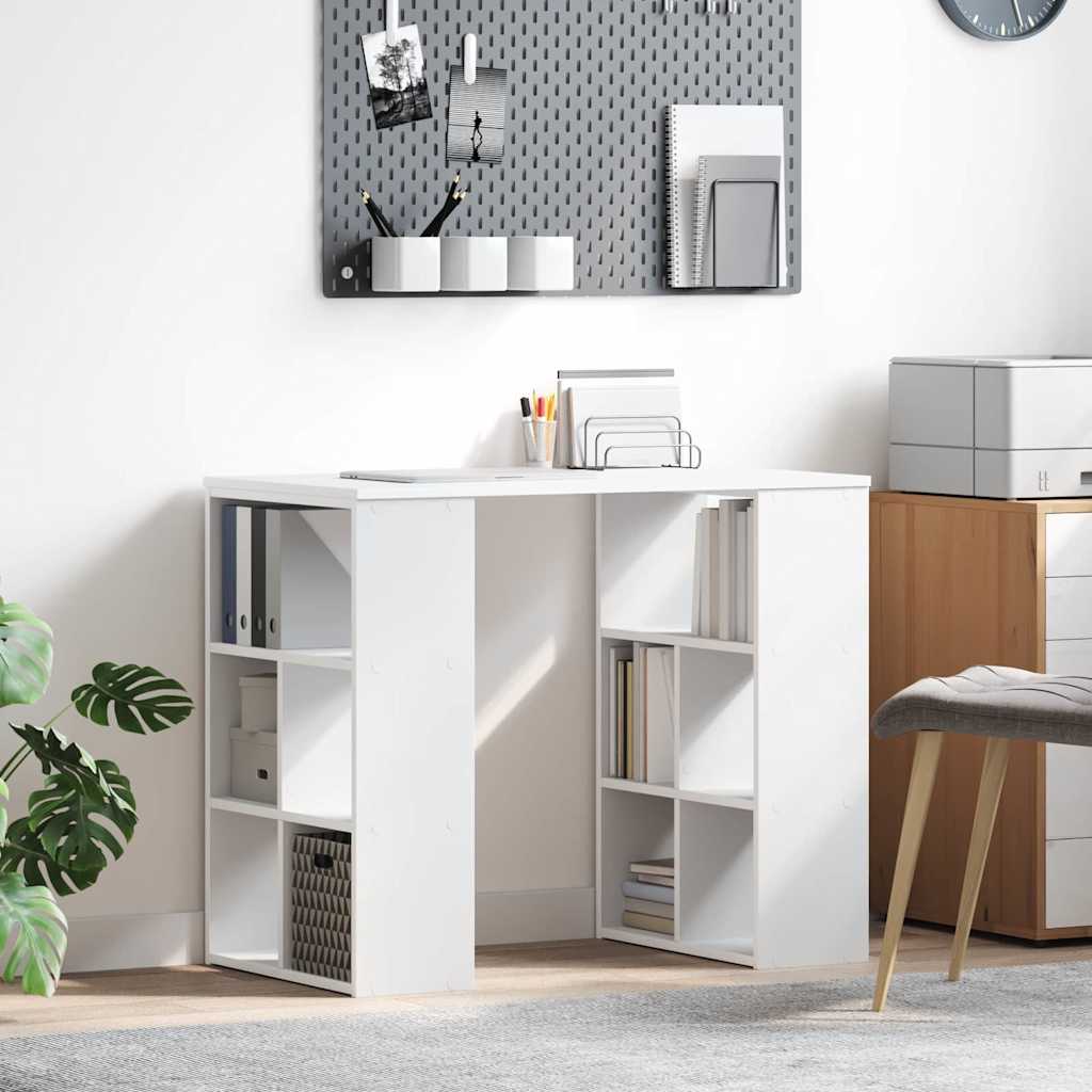 White Corner Desk White MDF Medium Storage White Corner Desk - Tyrell & Tyrell