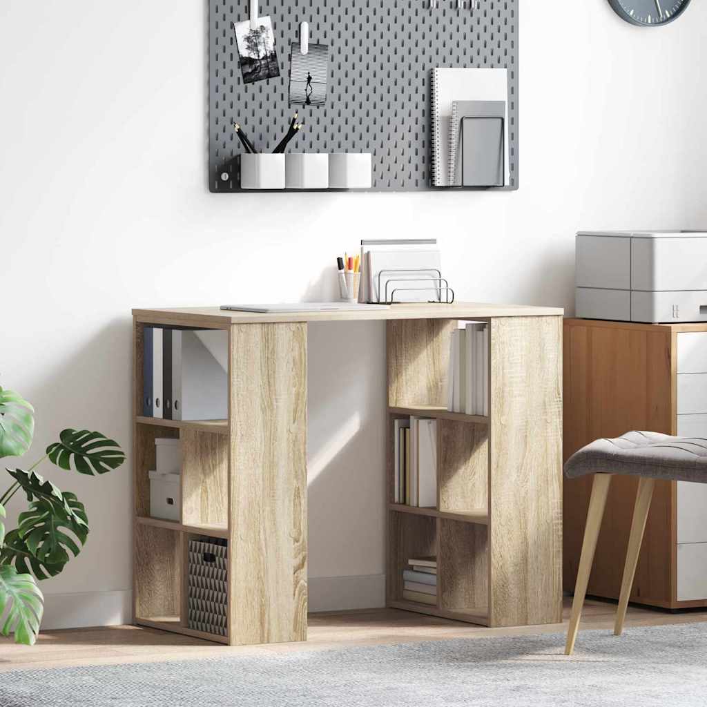 Corner Desk Sonoma oak MDF Medium Sonoma Oak Corner Desk - Merlin Deals
