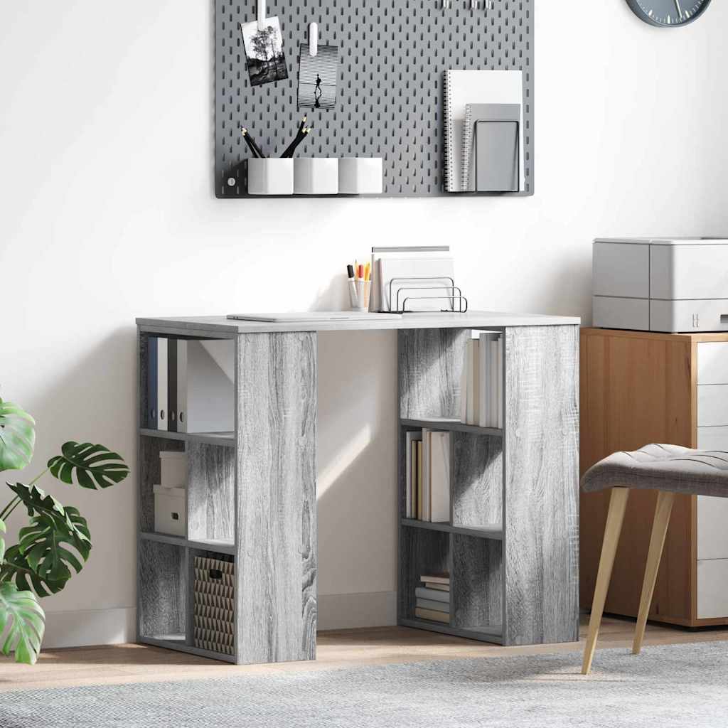 Corner Desk Grey Sonoma Particle board Medium Corner Desk - Merlin Deals