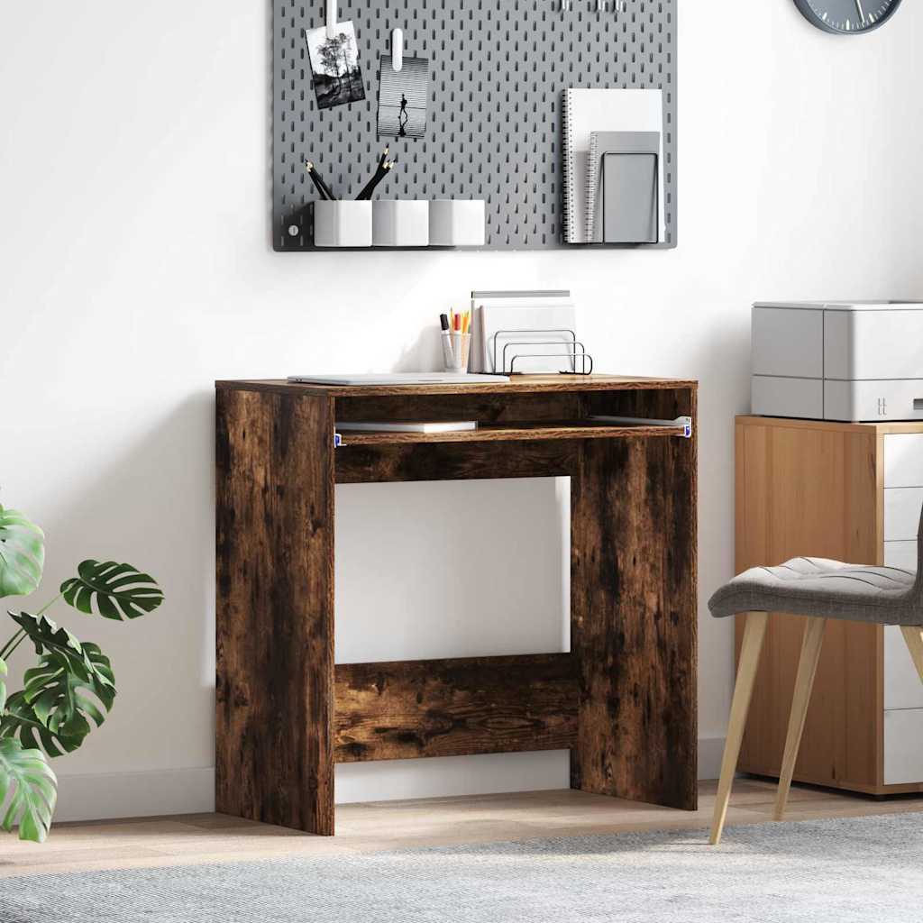 Computer Desk Smoked oak Particle board Compact Simple - Unbeatable Bargains