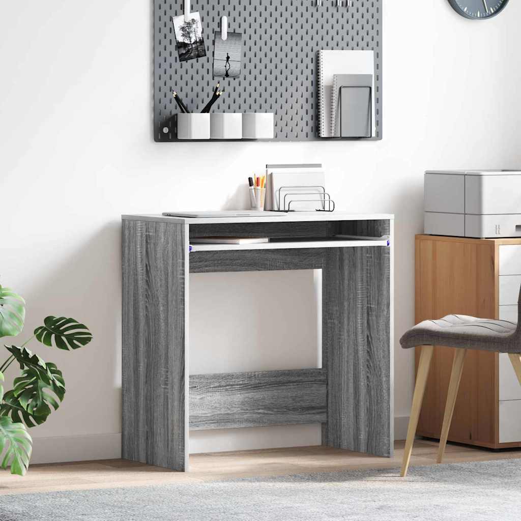 Computer Desk Grey Sonoma Engineered wood Compact Simple - Charlotte Dunes
