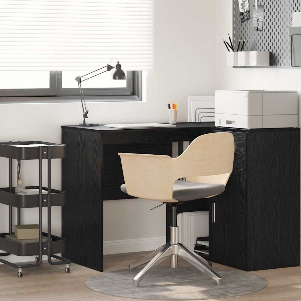 Writing Desk Black oak Engineered wood Compact - Decor Base