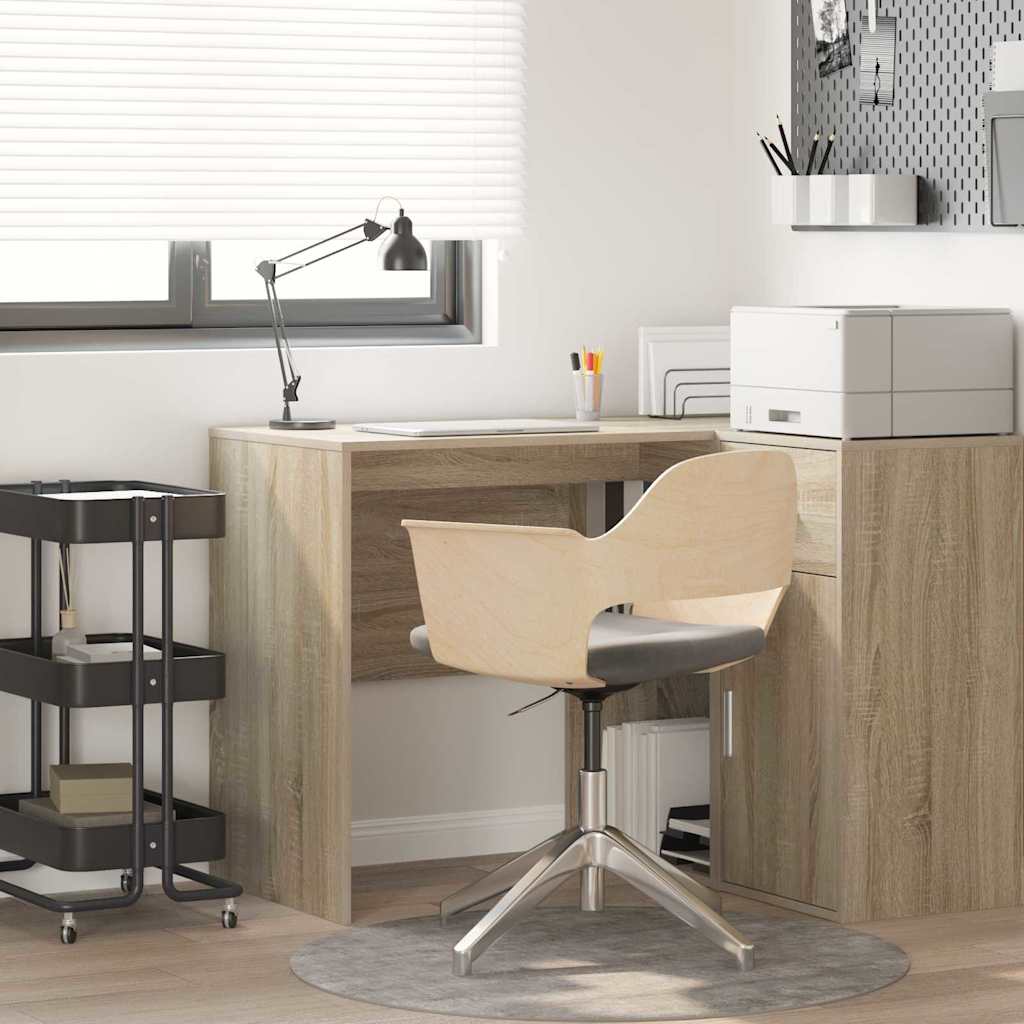 Writing Desk Sonoma oak Particle board Small Sonoma Oak Desk - Merkel Designers