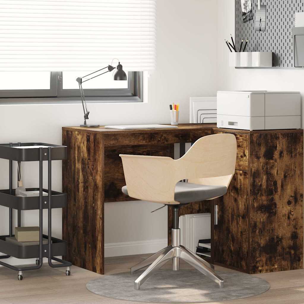 Writing Desk Smoked Oak Engineered wood Medium Writing Desk - Decor Base