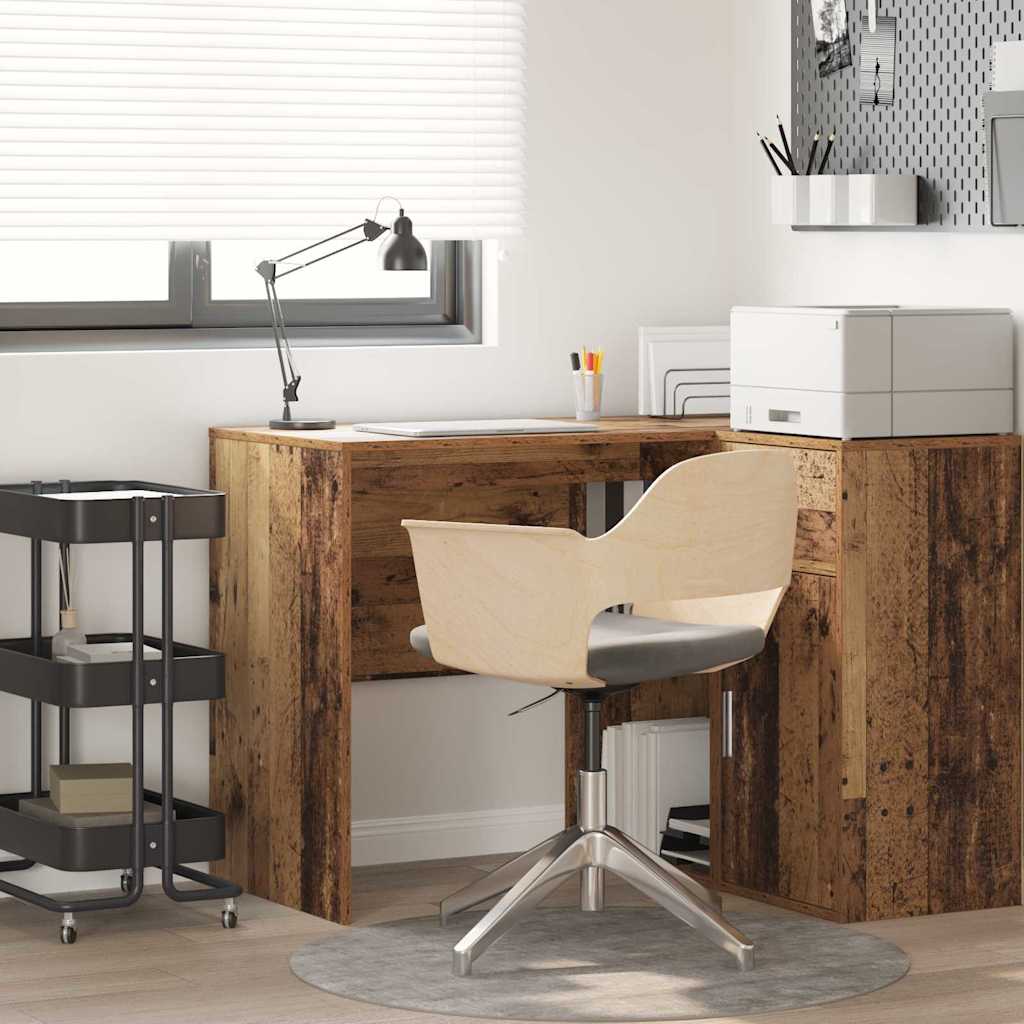 Writing Desk Old wood Engineered wood Small Storage - R and M Furniture