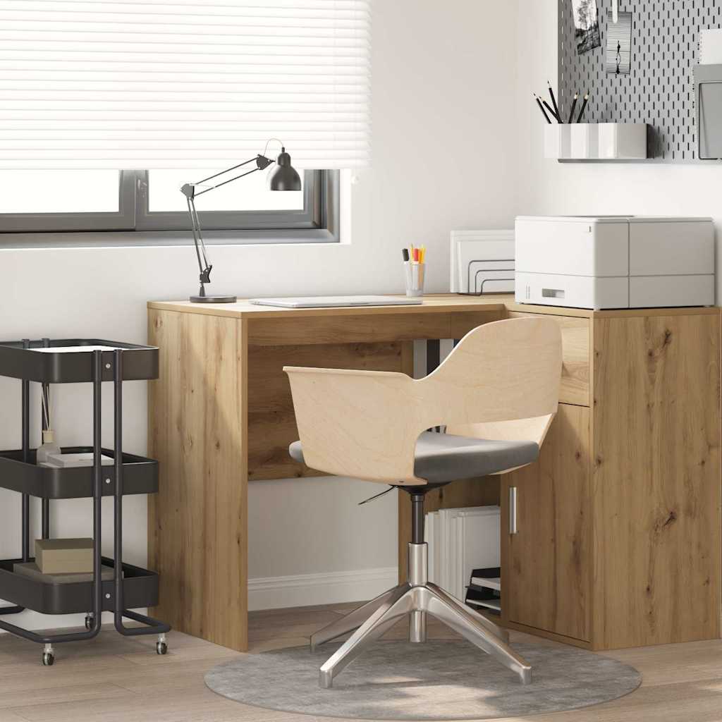 Writing Desk Artisan oak Chipboard Medium Sleek Writing Desk - Style and Chic