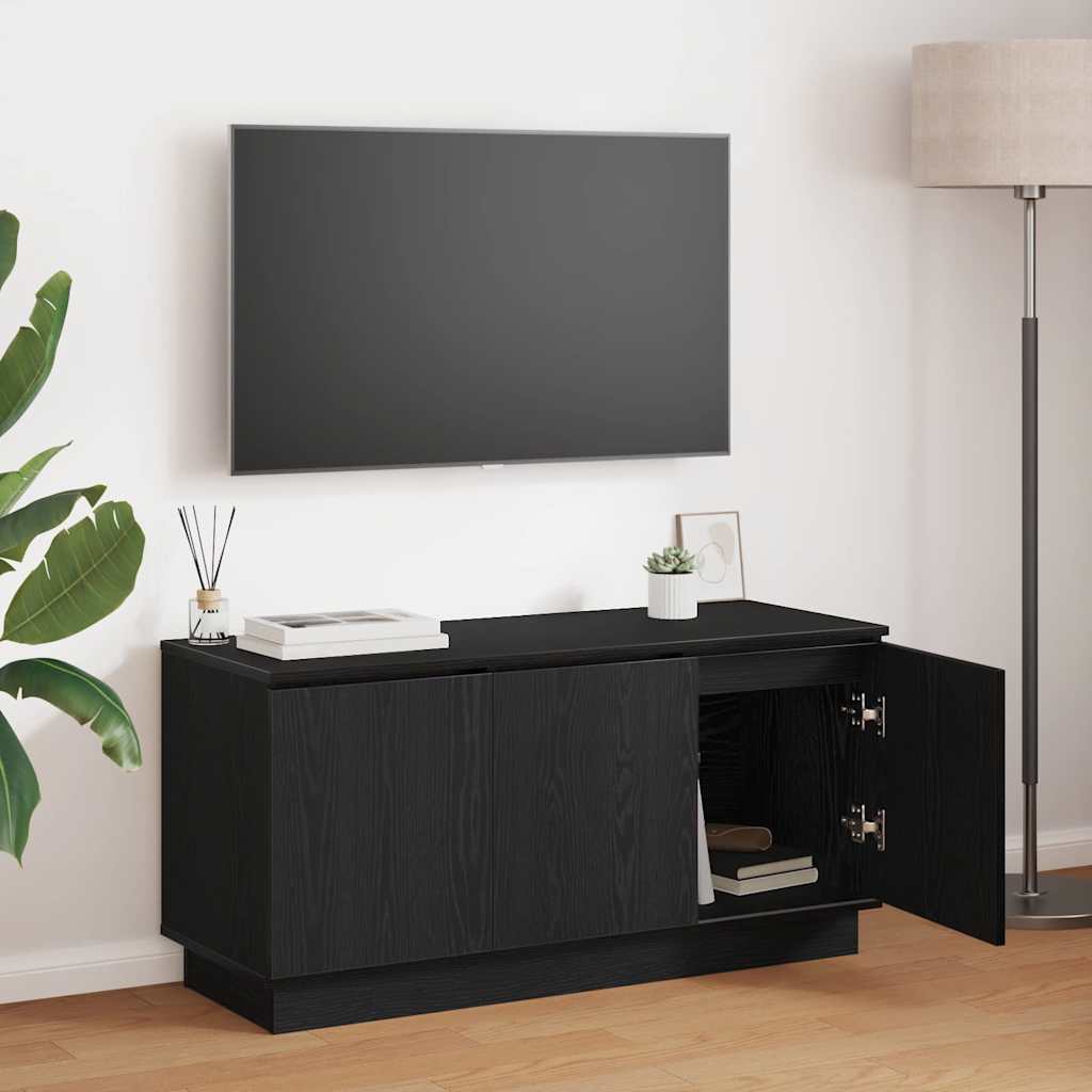 TV Cabinet Black 100x38x49 cm Engineered Wood - All Things Good