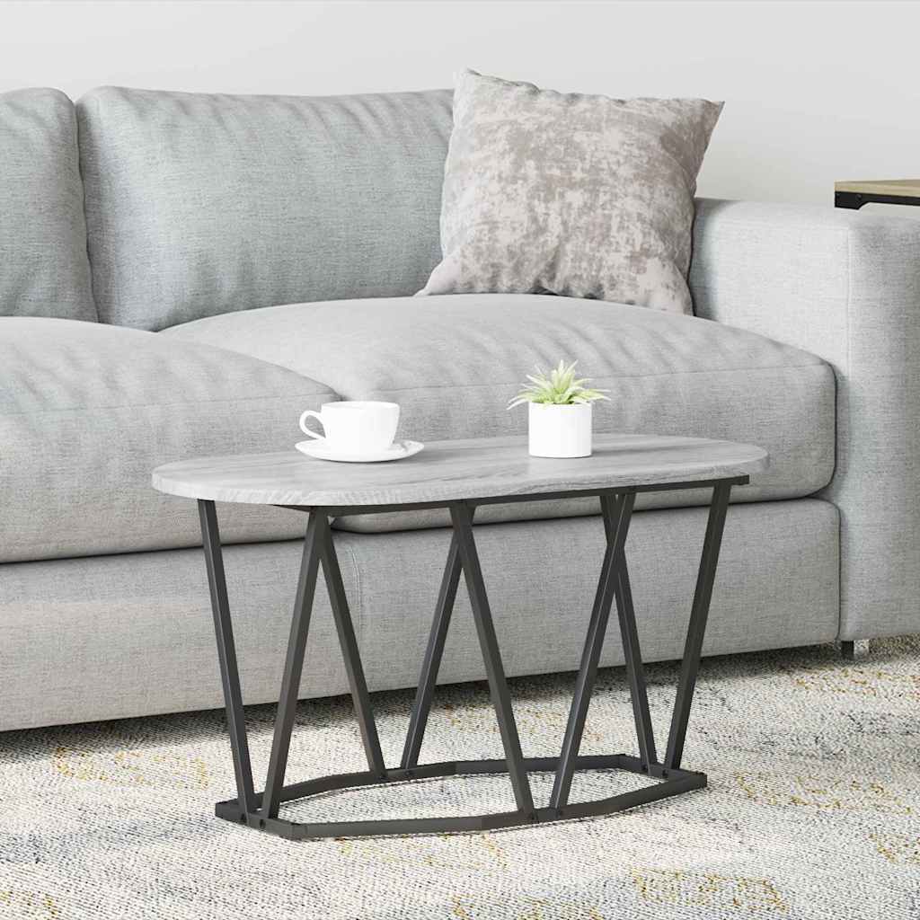 Grey Sonoma Coffee Table - 80x40x40.5 cm, Made from Engineered Wood and Metal - Tyrell & Tyrell