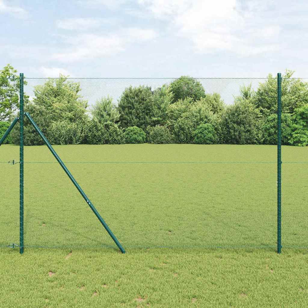 Hexagon Fence Green 1.5x10 m Steel - Decor Base