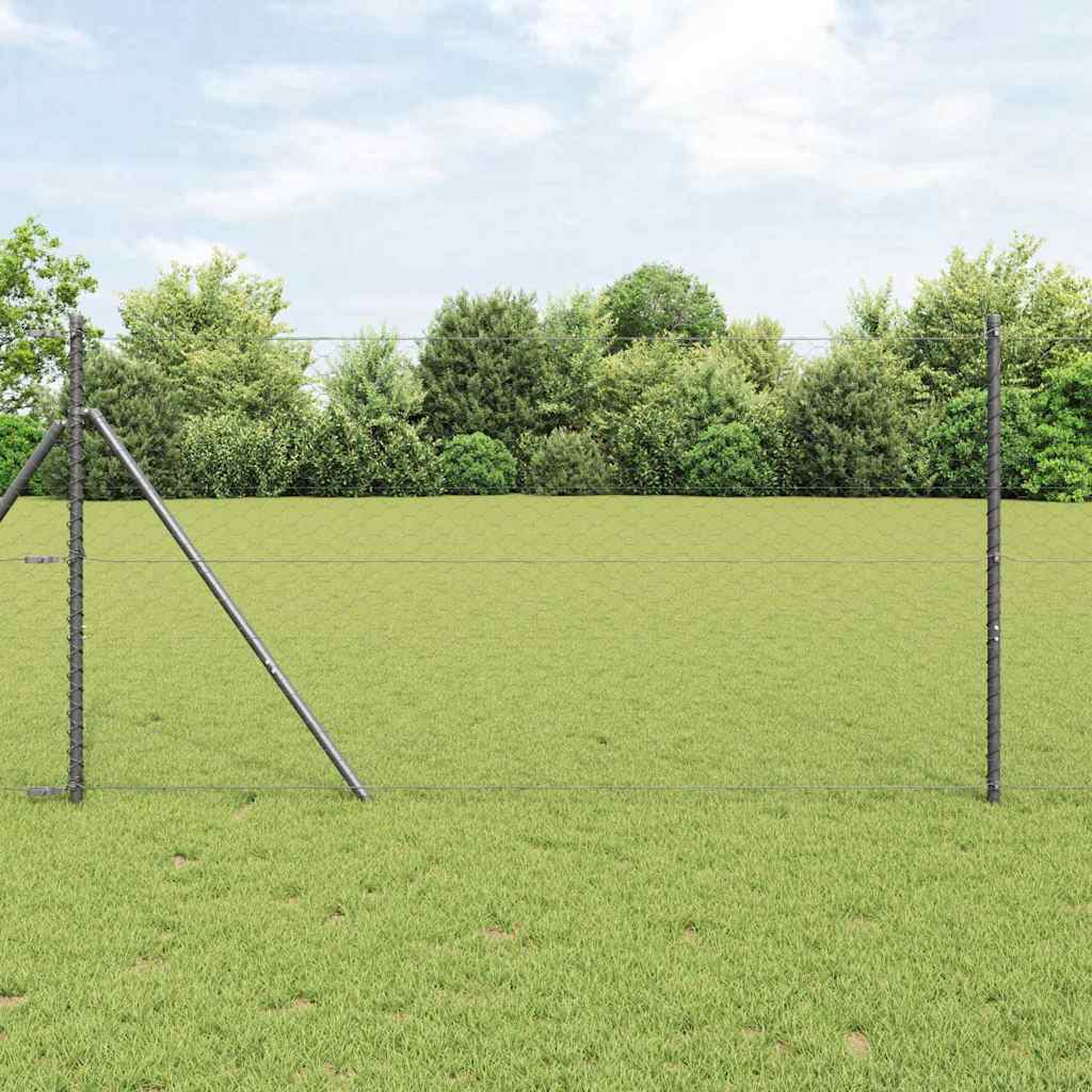 Hexagon Fence Grey 1x10 m Steel - Brittle & Co