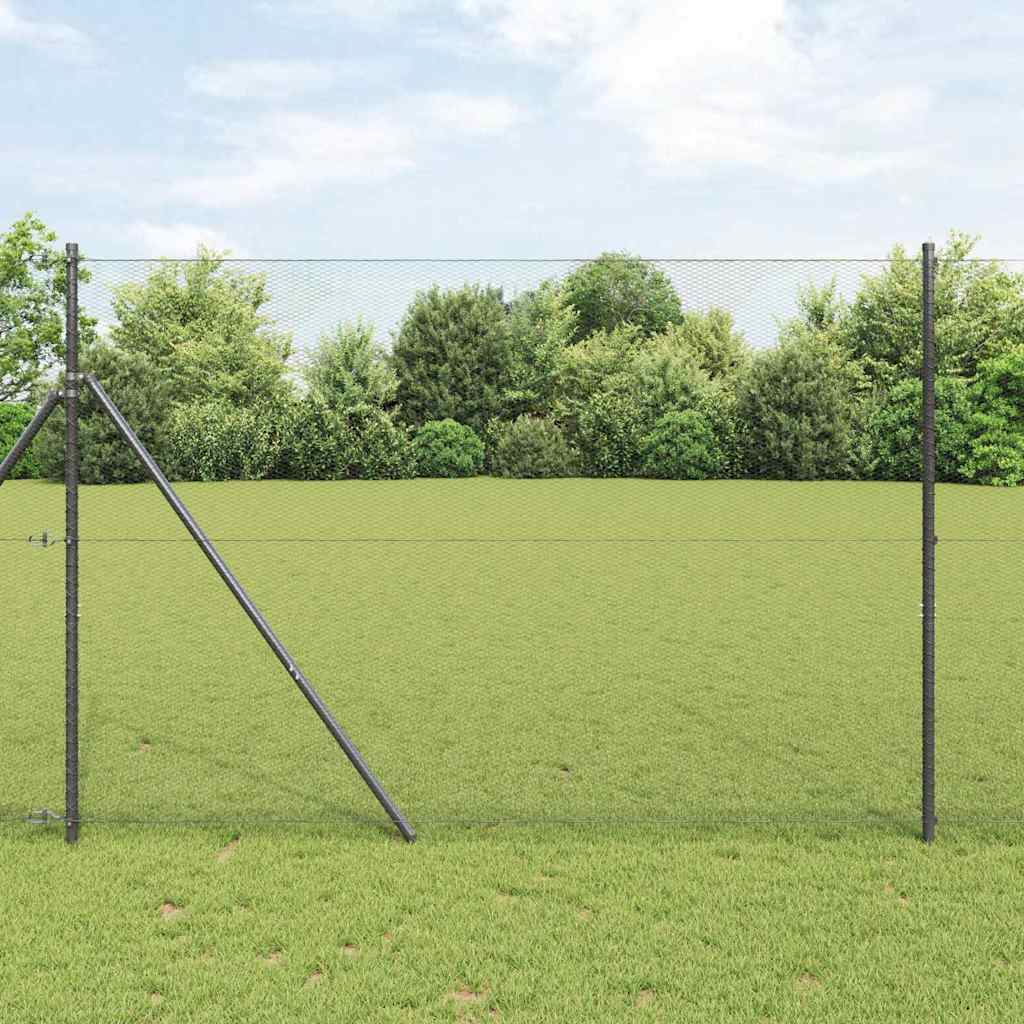Hexagon Fence Grey 1.6x10 m Steel - Charlotte Dunes
