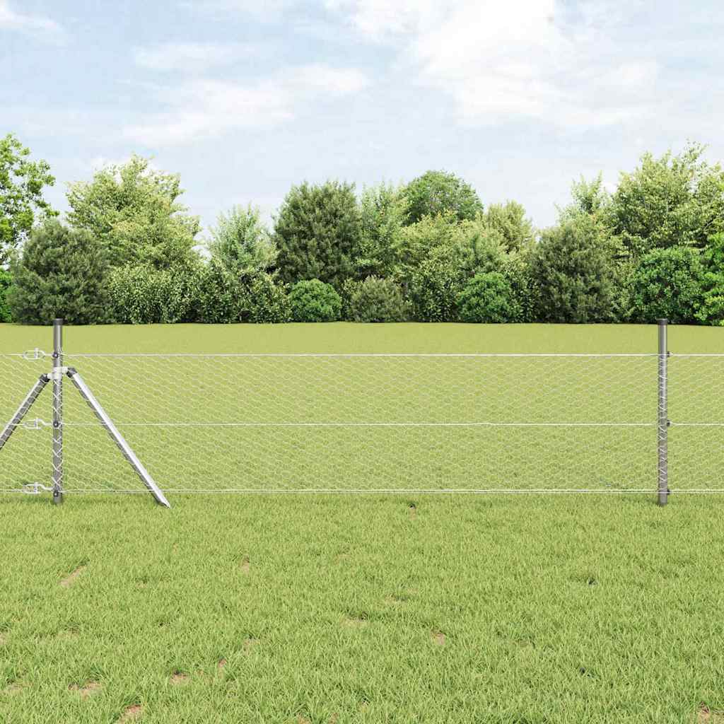 Fencing Set Set of 2 Galvanised steel Large Durable - Casper Homes