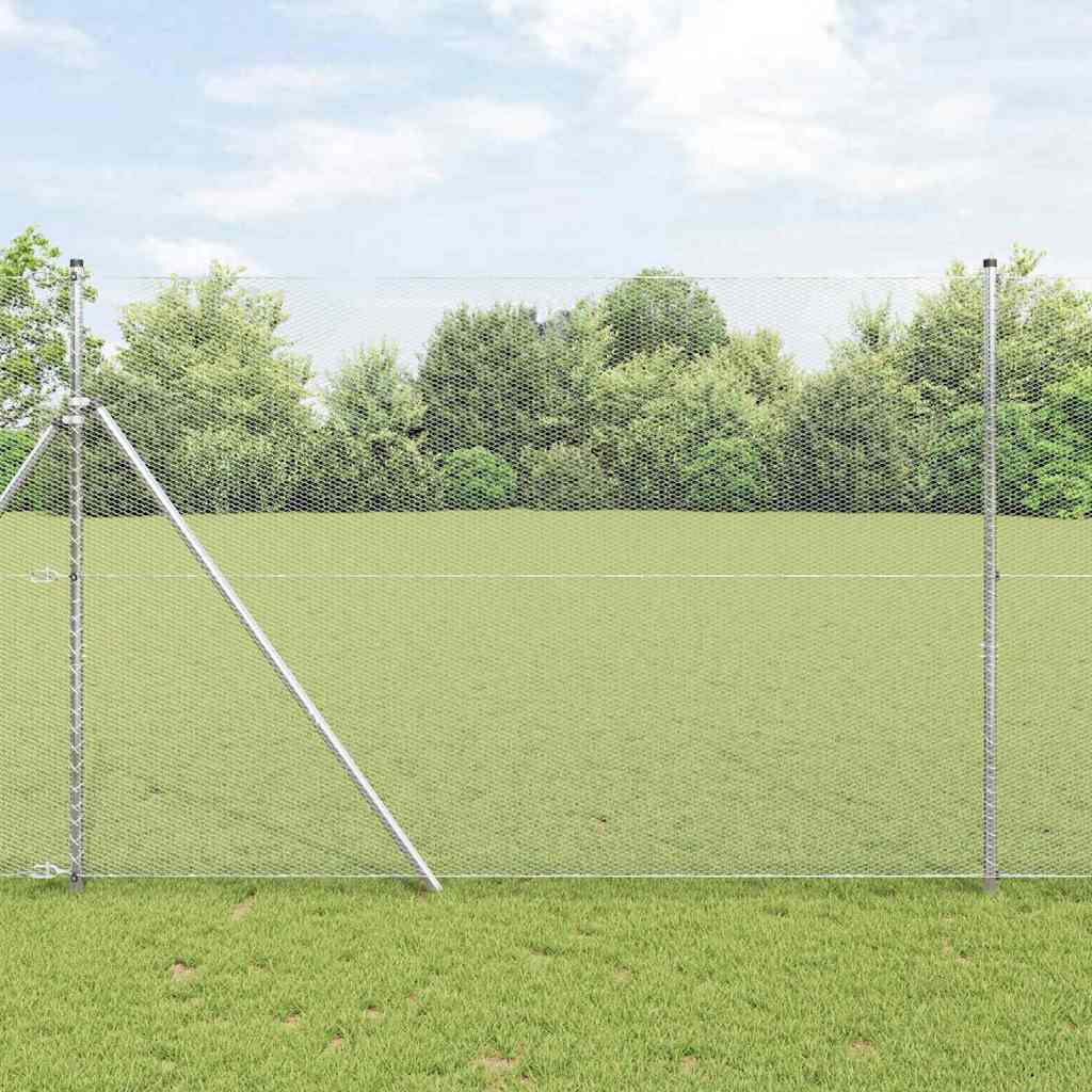 Hexagon Fence 1.6x50 m Galvanised Steel - Millennium Furniture