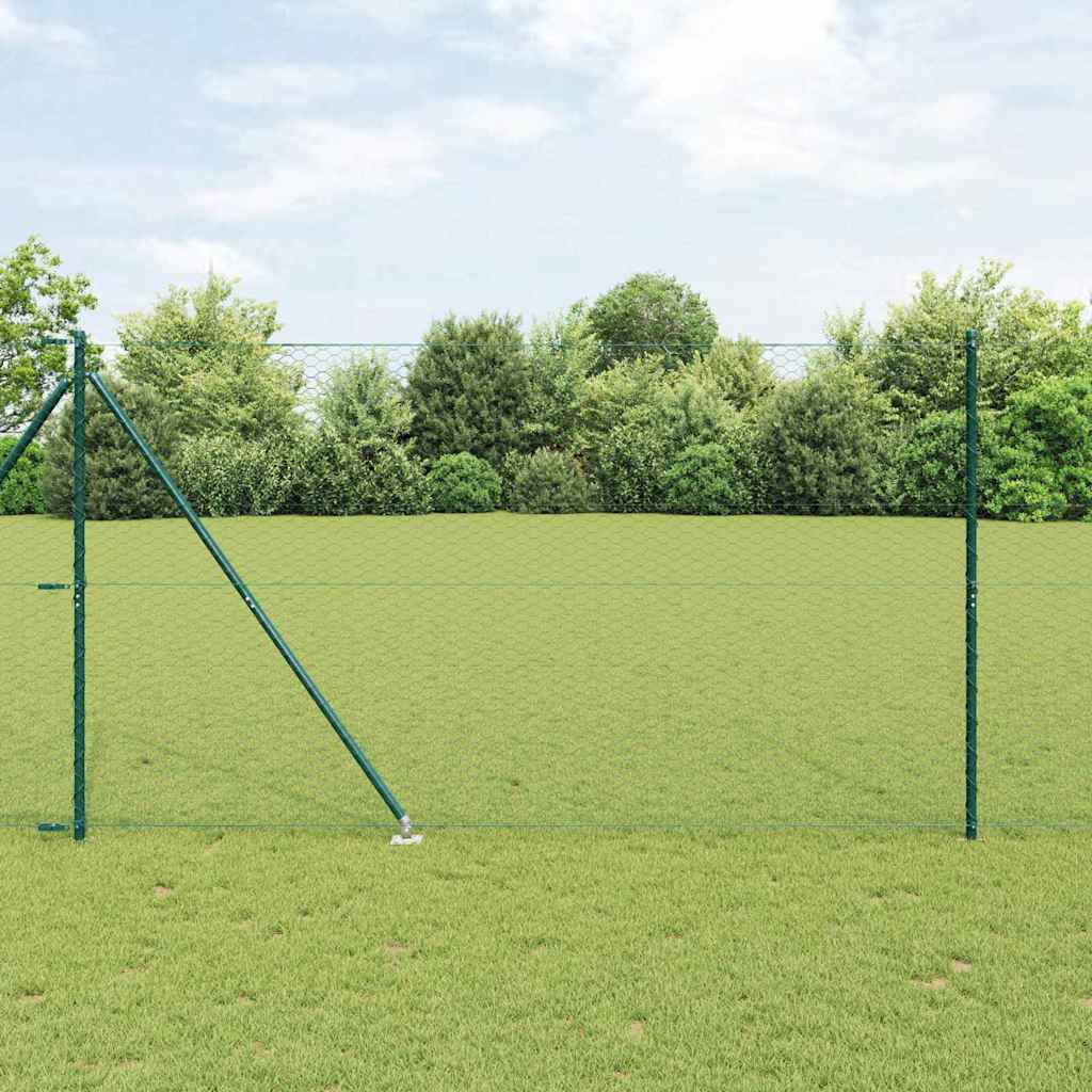 Hexagon Fence Green 1.6x10 m Steel - Merkel Designers