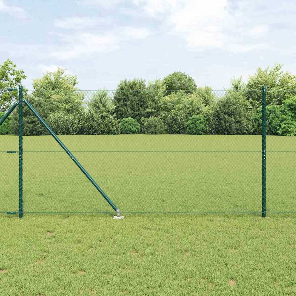 Hexagon Fence Green 1.4x25 m Steel - Design Hut