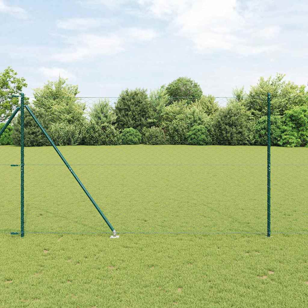 Hexagon Fence Green 1.5x50 m Steel - The Home Maker