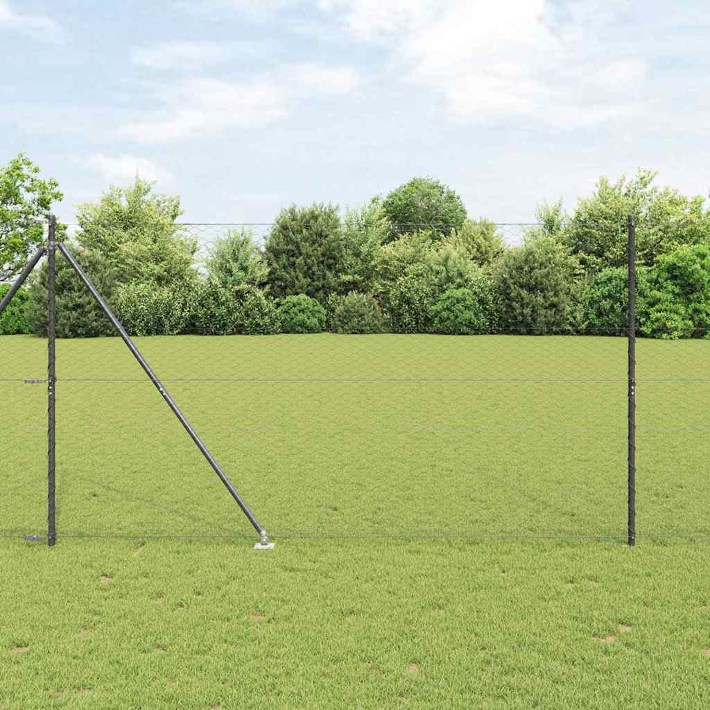 Hexagon Fence Grey 1.5x10 m Steel - Design Hut