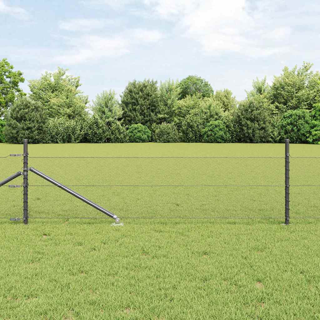 Hexagon Fence Grey 0,5x50 m Steel - Charlotte Dunes