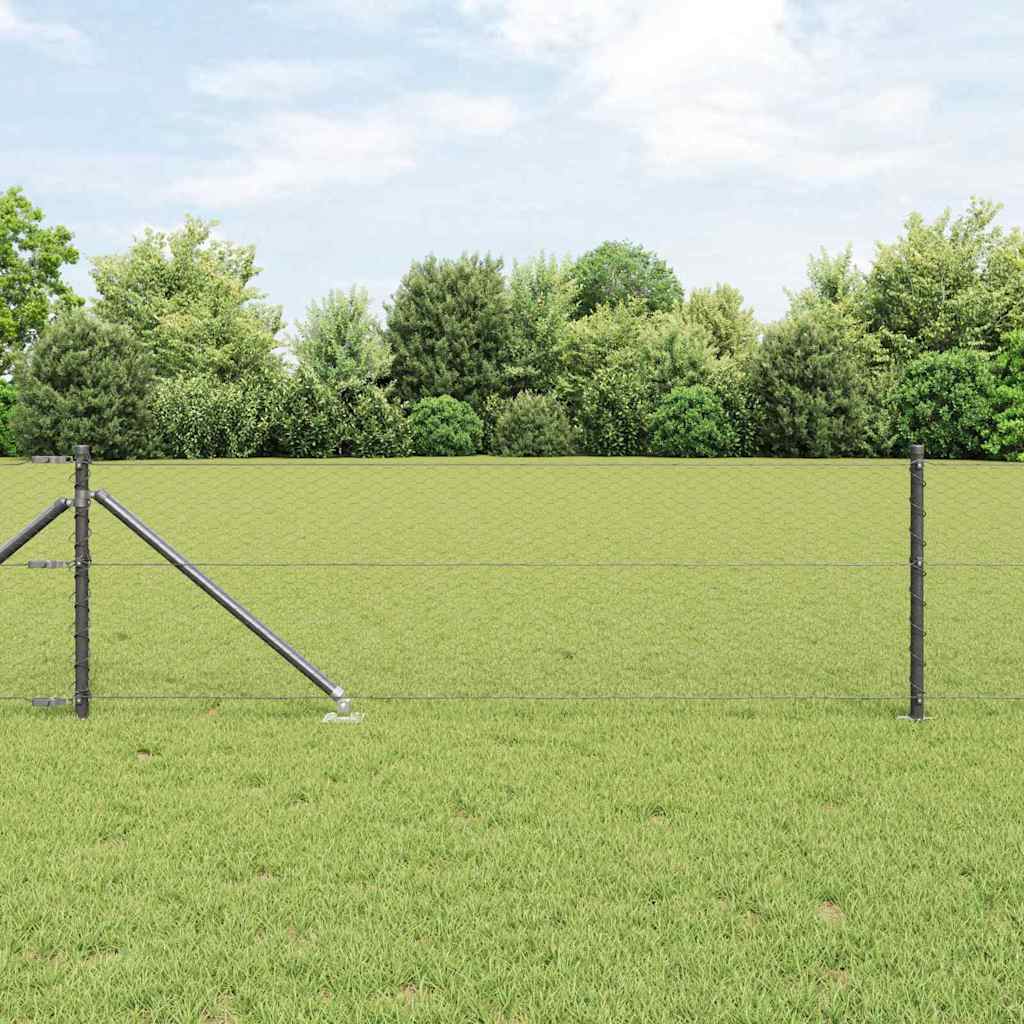Hexagon Fence Grey 0.6x100 m Steel - Merkel Designers
