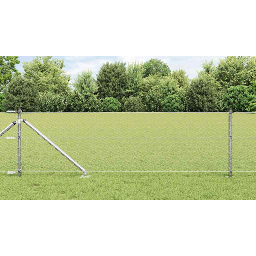 Hexagon Fence 0.6x25 m Galvanised Steel - Charlotte Dunes