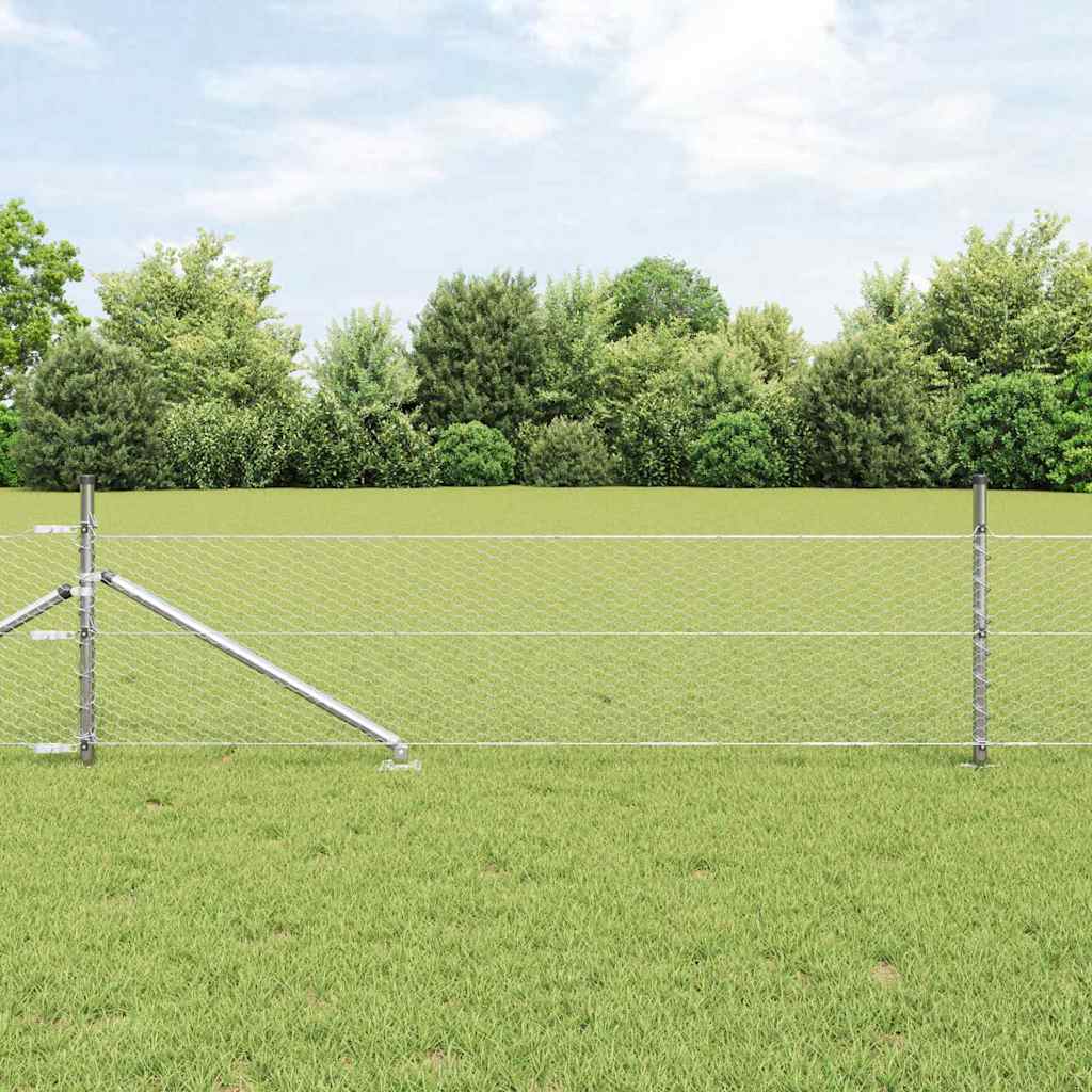 Hexagon Fence 0.4x100 m Galvanised Steel - Discount Dealers