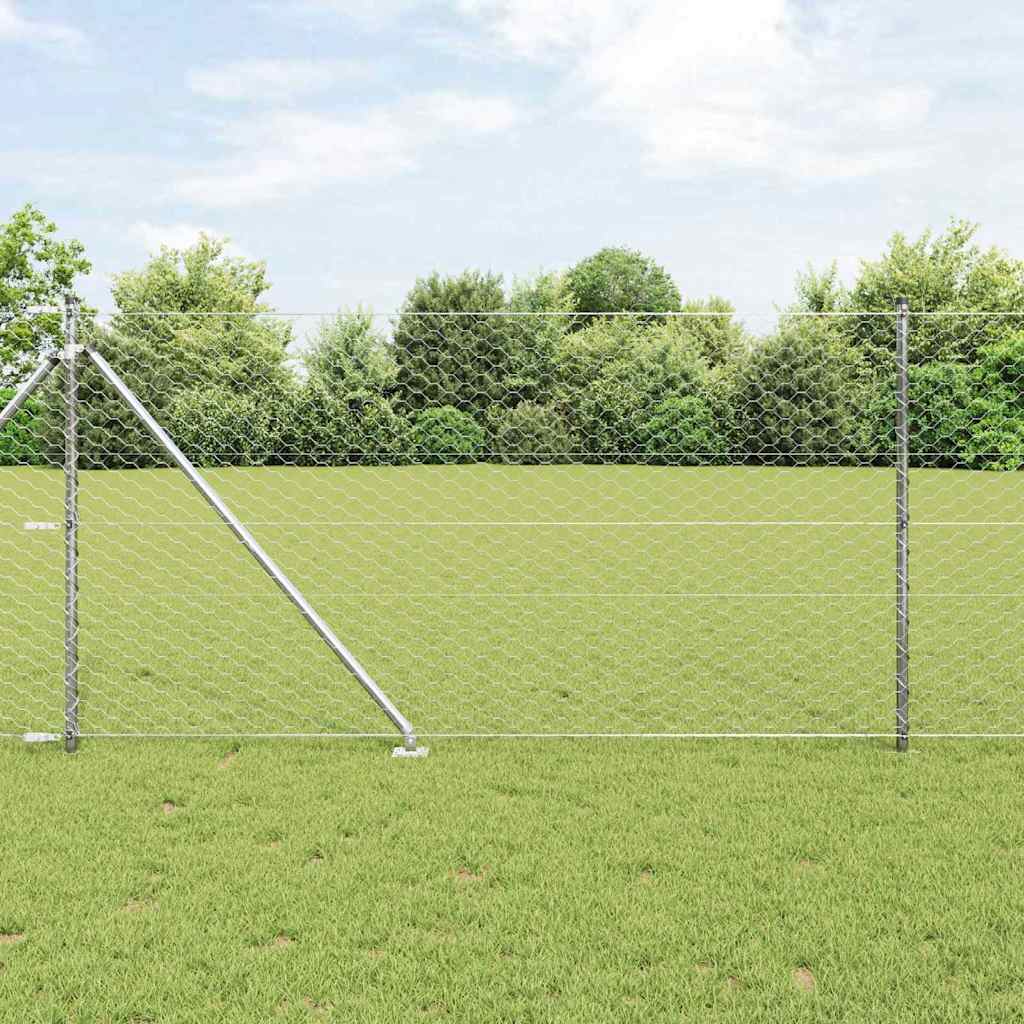 Hexagon Fence 1x100 m Galvanised Steel - Tyrell & Tyrell