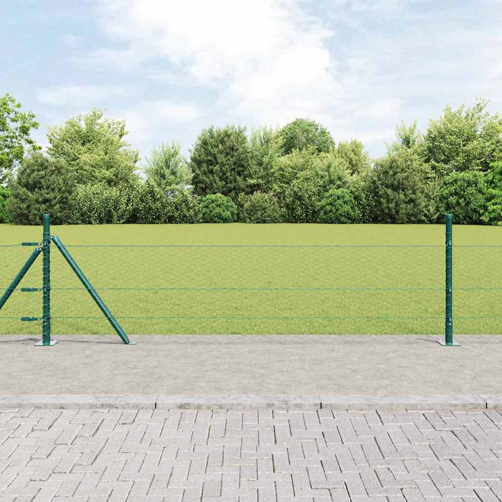 Hexagon Fence Green 0.4x10 m Steel - Charlotte Dunes