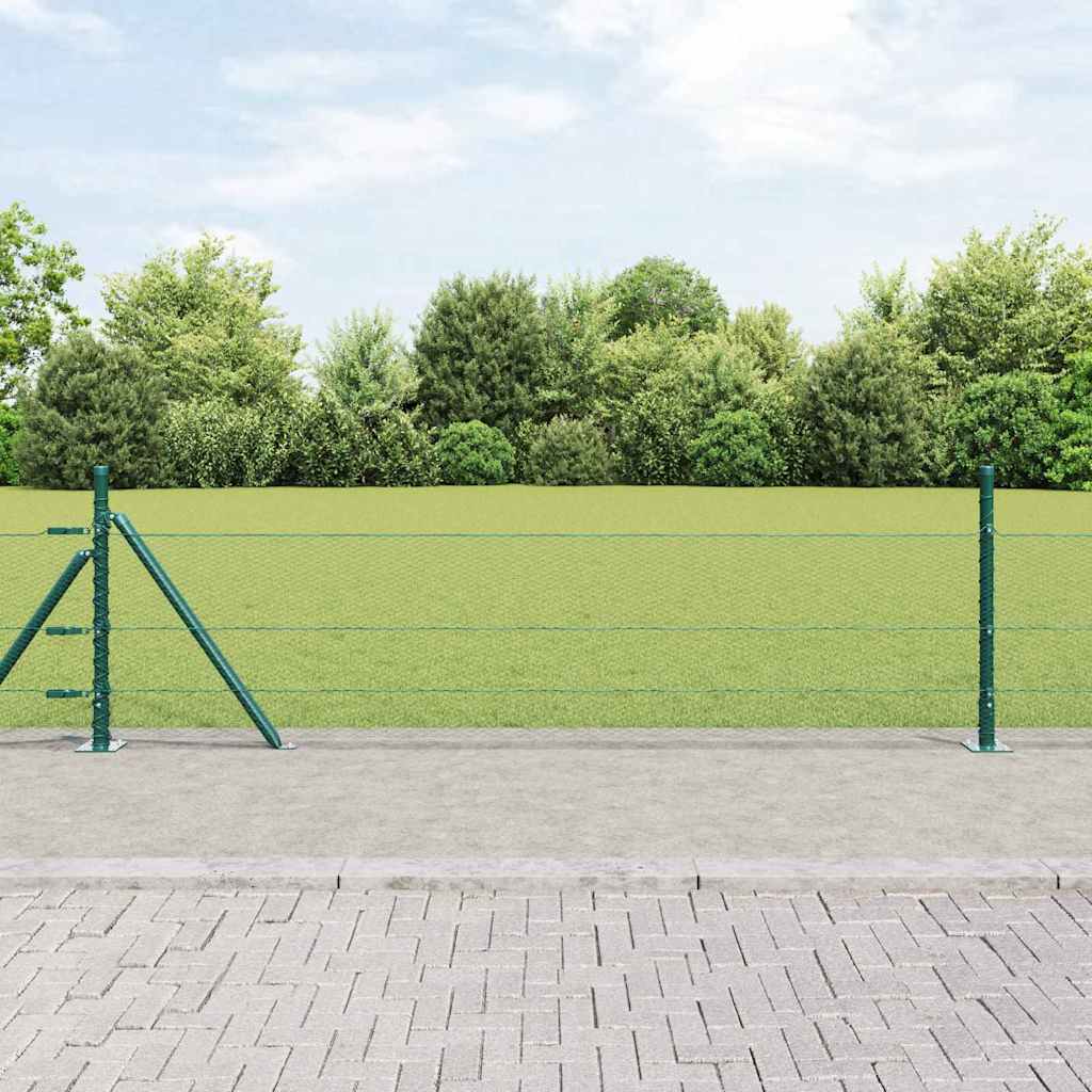 Hexagon Fence Green 0.4x25 m Steel - All Things Good