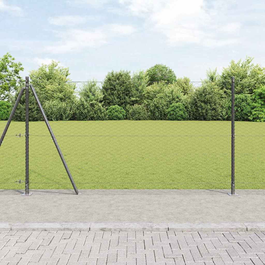Hexagon Fence Grey 1.2x50 m Steel - Millennium Furniture