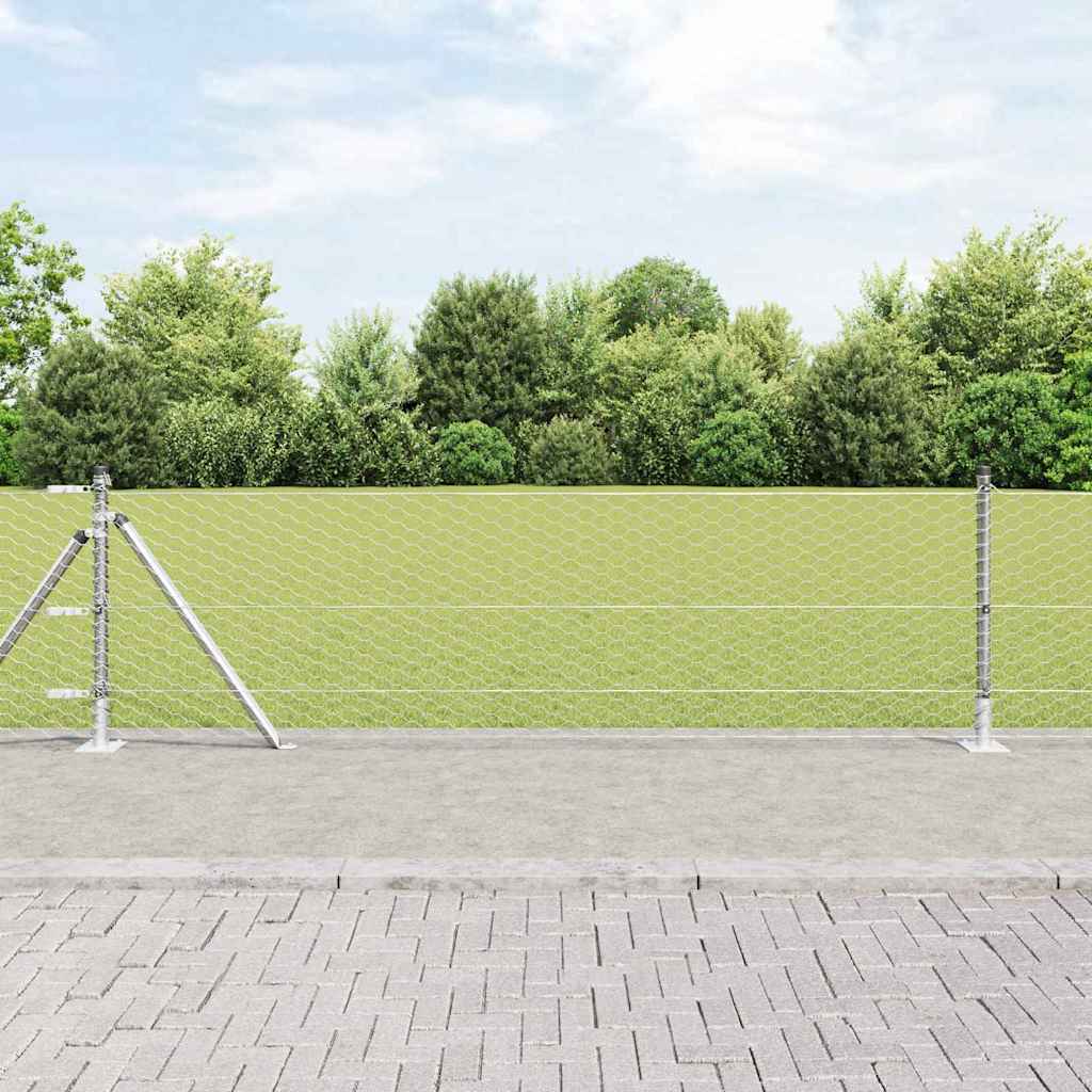 Hexagon Fence 0.4x10 m Galvanised Steel - Design Hut