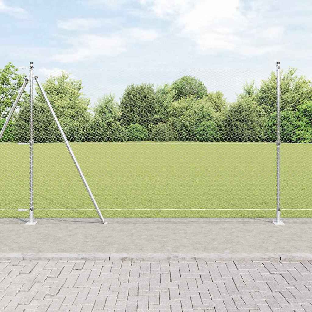 Hexagon Fence 1.4x100 m Galvanised Steel - Discount Dealers